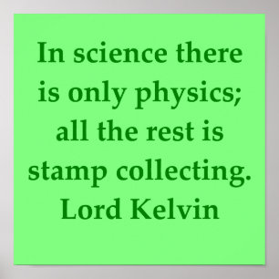 Poster Lord Kelvin, citation