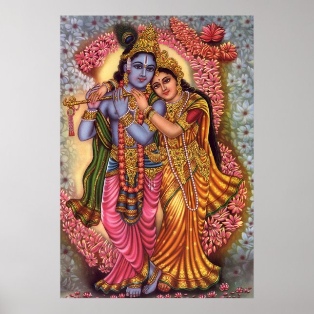 Poster Lord Krishna & Radha (Devant)