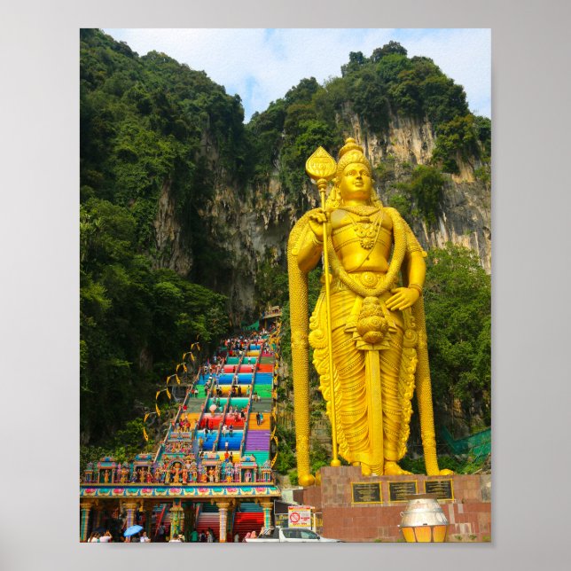 Poster Lord Murugan & escaliers à Batu Caves 2 (Devant)