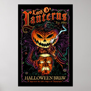 Poster Lord O’Lanterns - Halloween Brew Étiquette