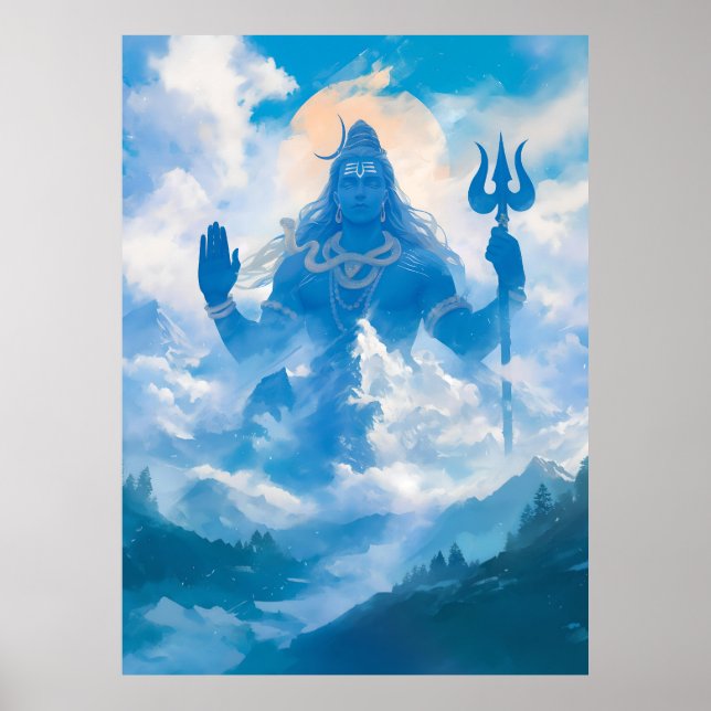 Poster Lord Shiva dans l'affiche de Kailasa (Devant)
