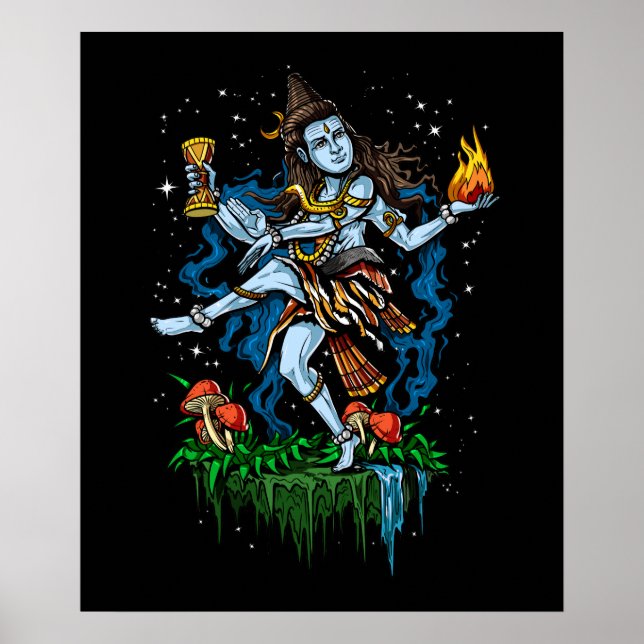 Poster Lord Shiva Nataraja Danser le Dieu hindou (Devant)