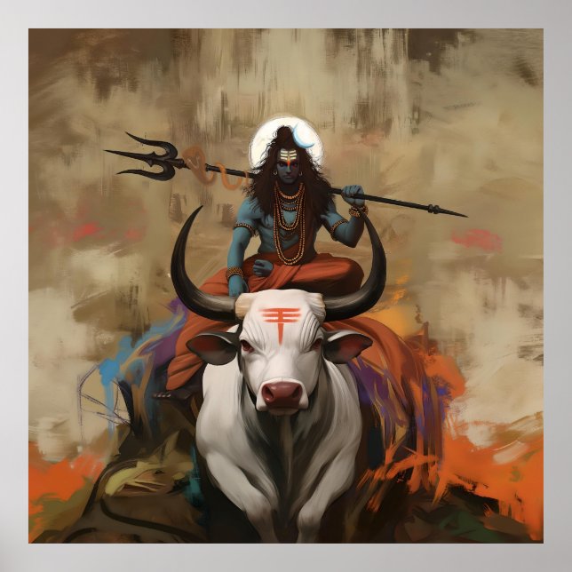 Poster Lord Shiva sur l'affiche de Nandi (Devant)