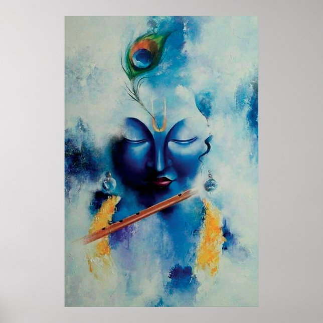 Poster Lord Shree Krishna Design artistique Wall Art (Devant)
