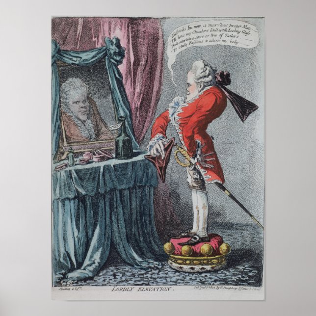 Poster Lordly Elevation, pub. par Hannah Humphrey, 1802 (Devant)