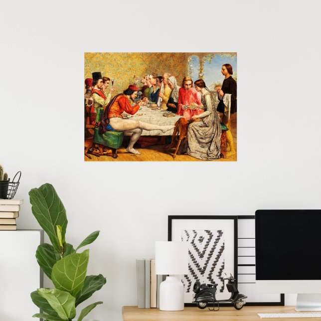 Poster Lorenzo et Isabella par John Everett Millais (Bureau à domicile)