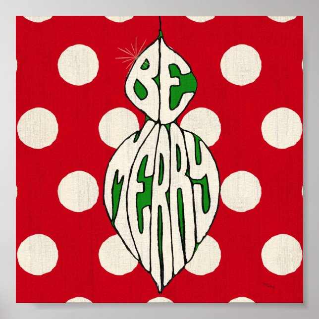 Poster L'Ornement De Vacances Soyez Joyeux (Devant)