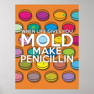 POSTER LORSQUE LA VIE VOUS DONNE MOLD FAIRE PENICILLIN