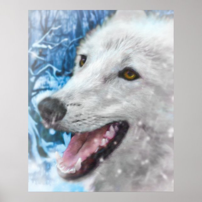 POSTER LORSQUE LES YEUX DU LOUP ARCTIQUE SOURIENT (Devant)