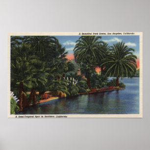 Poster Los Angeles, belle scène de parc de CaliforniaA