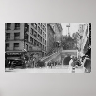 Poster Los Angeles, CA Andels Flight Street Cars