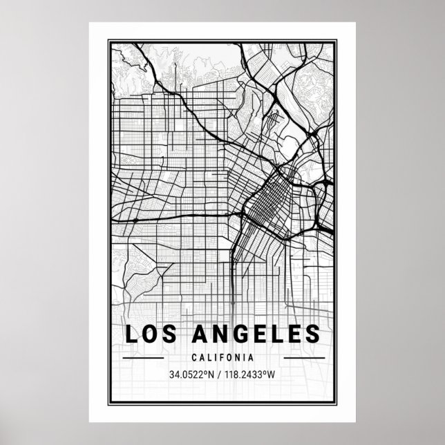 Poster Los Angeles California USA Cities Travel City Cart (Devant)