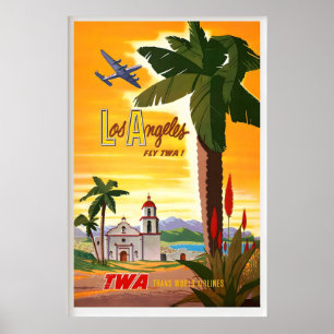 Poster Los Angeles Californie États-Unis d'Amérique Améri