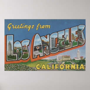 Poster Los Angeles, CalifornieGrandes Lettres Scènes 2