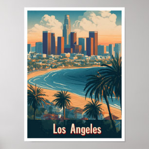 Poster Los Angeles Caroline du Sud USA Illustration de vo