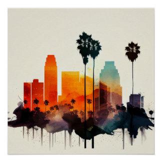 Poster Los Angeles Skyline