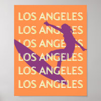 Los Angeles Travel Art, Californie, Voyage, Orange
