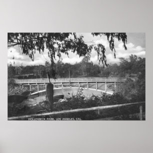 Poster Los Angeles, vue de CA de parc de Hollenbeck