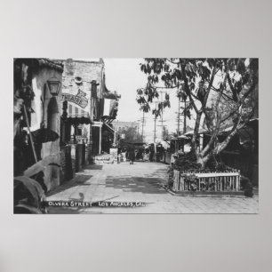 Poster Los Angeles, vue de CA de rue d'Olvera