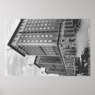 Poster Los Angeles, vue de CA d'hôtel de Biltmore