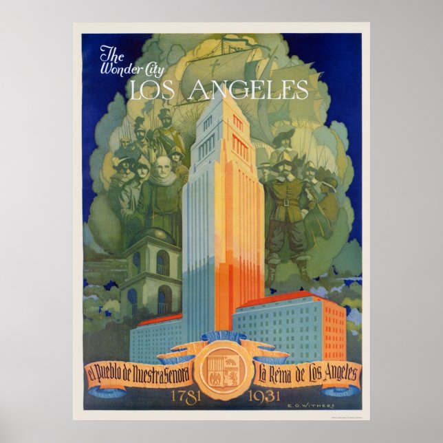 Poster Los Angeles, Wonder City (Devant)