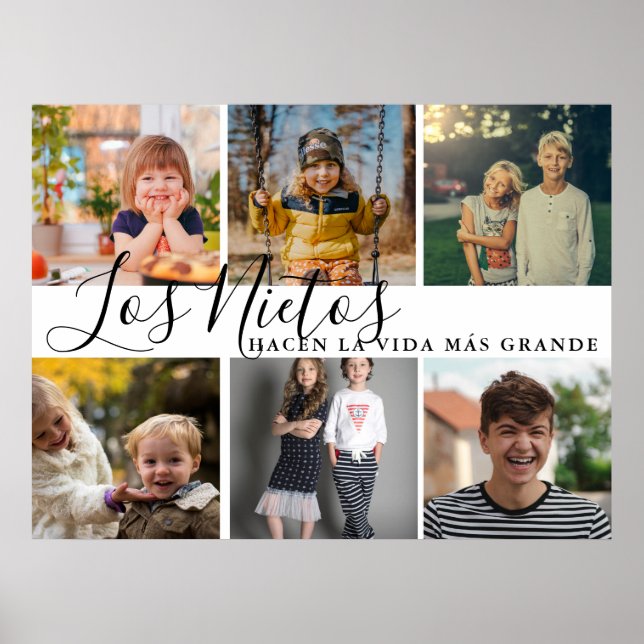 Poster Los Nietos Hacen La Vida Más Grande Grandma Cadeau (Devant)
