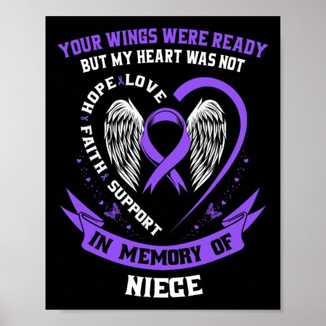 Poster Loss Niece Overdose Awareness Day Items Addiction  (Devant)