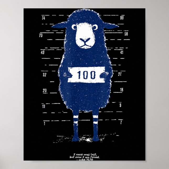 Poster Lost Sheep I Once Was Lost But Now I Am Found Luke (Devant)