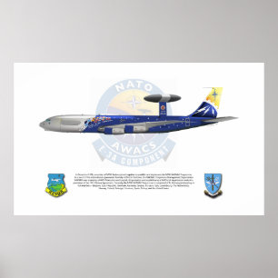 Poster L'OTAN E-3A, 25èmes inscriptions d'anniversaire