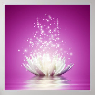 Poster Lotus chakra amour guérisseur guérisseur yoga zen 