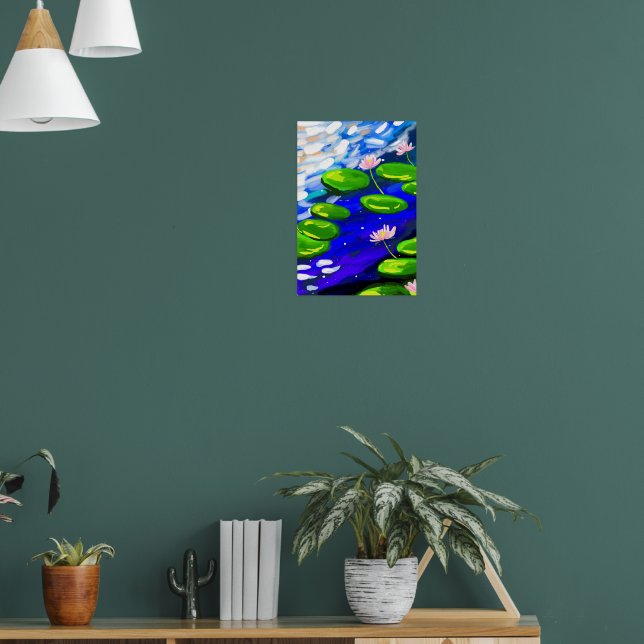 Poster Lotus Drift : Réflexions sur l'eau (Salon 1)