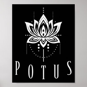 Poster Lotus Et Pearls Kamala Harris Pour Le Président Am