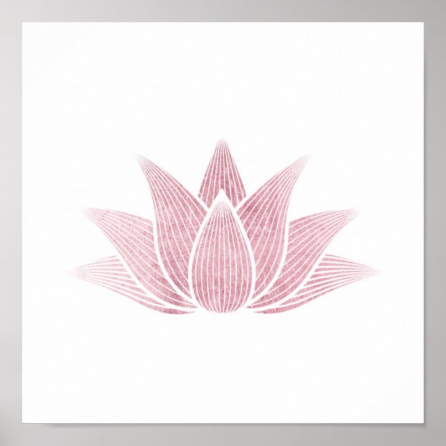 Poster Lotus Flower Yoga Namaste Wellness Méditation (Devant)