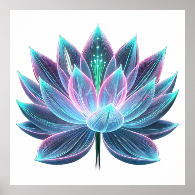 Poster Lotus lumineux (Devant)