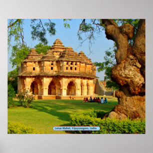 Poster Lotus Mahal, Vijayanagara, Inde