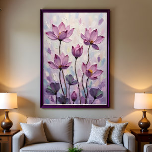 Poster Lotus – Peinture à l'huile