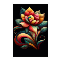 Lotus Vibrant : Un Design Floral Whimsical