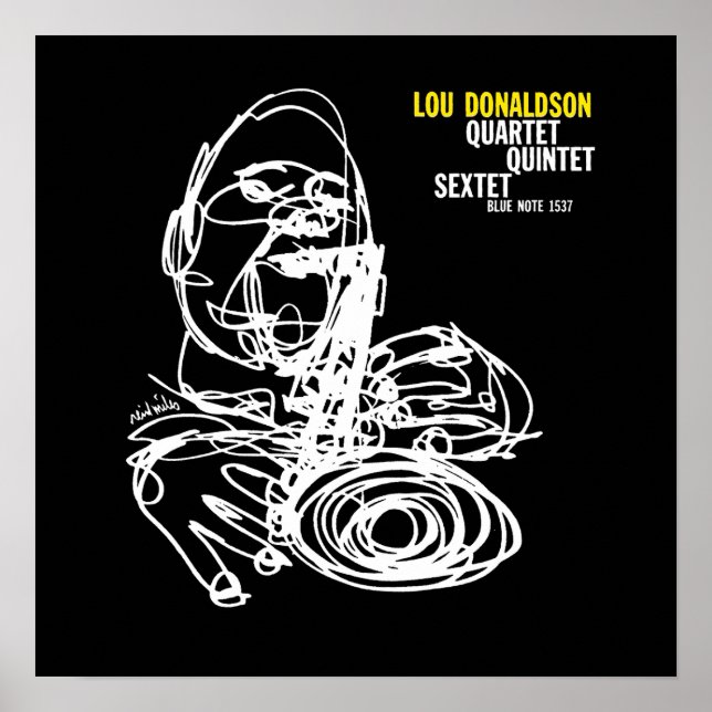 Poster Lou Donaldson Jazz Vintage (Devant)