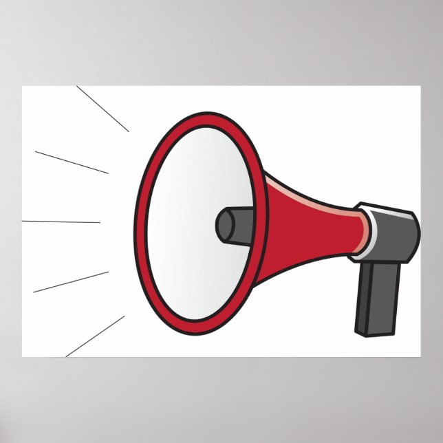 Poster Loud Megaphone (Devant)
