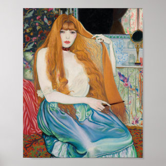 Poster Louis Anquetin - Femme aux toilettes