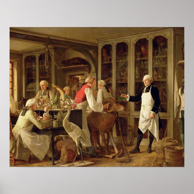 Poster Louis Jean Marie Daubenton (1716-1799) dans son La (Devant)