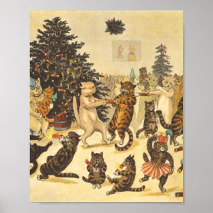 Poster Louis Wain Christmas Party