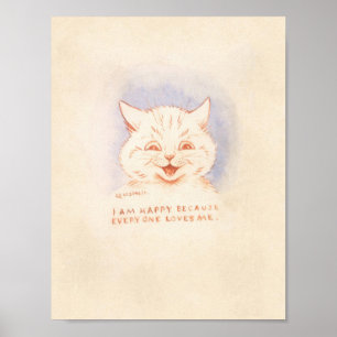 Poster Louis Wain - Je Suis Heureux Parce Que Chacun M'Ai