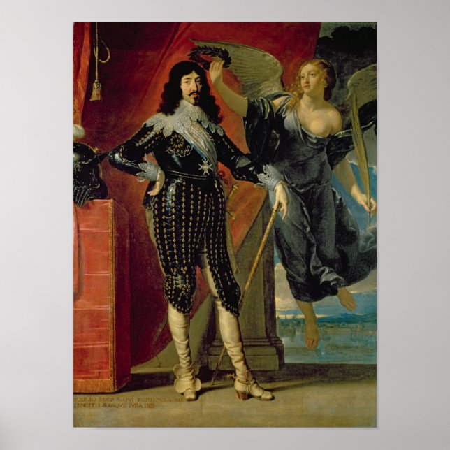 Poster Louis XIII couronné par la victoire, 1635 (Devant)