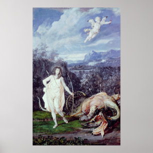 Poster Louis XIV comme Apollo, Couche de Python