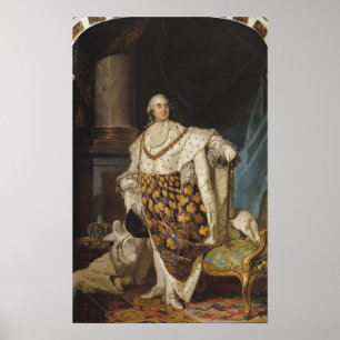 Poster Louis XVI dans des robes longues de couronnement,
