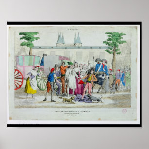 Poster Louis XVI et sa famille portés au temple