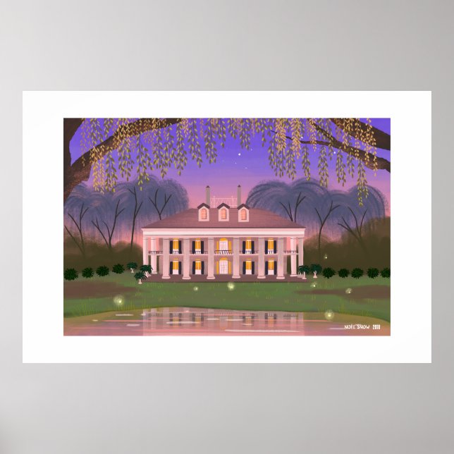 Poster Louisiane Maison mansion Sud Extra Grande Impriman (Devant)