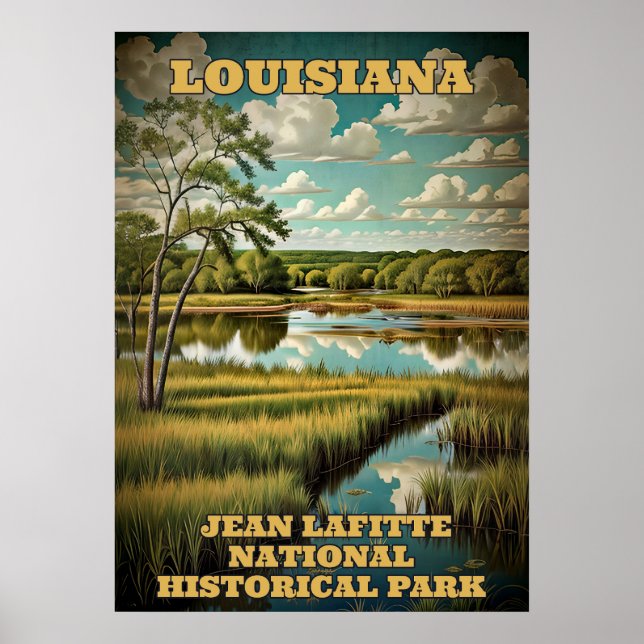 Poster Louisiane Parc national historique Jean Lafitte 3 (Devant)