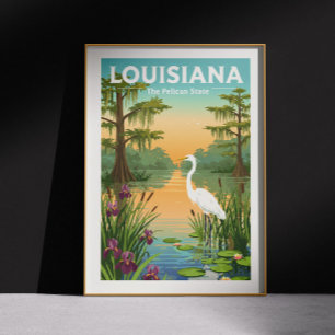 Poster Louisiane vintage